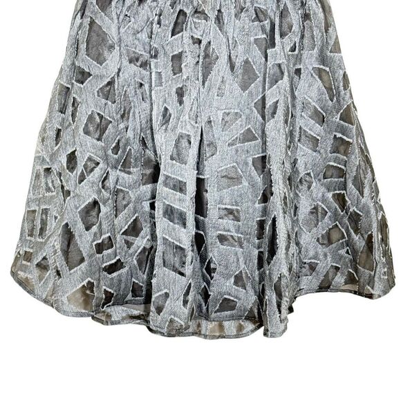 Alice + Olivia Kristin Gray Strapless Tube Mini Cocktail Dress Wool Silk Blend - Picture 4 of 11